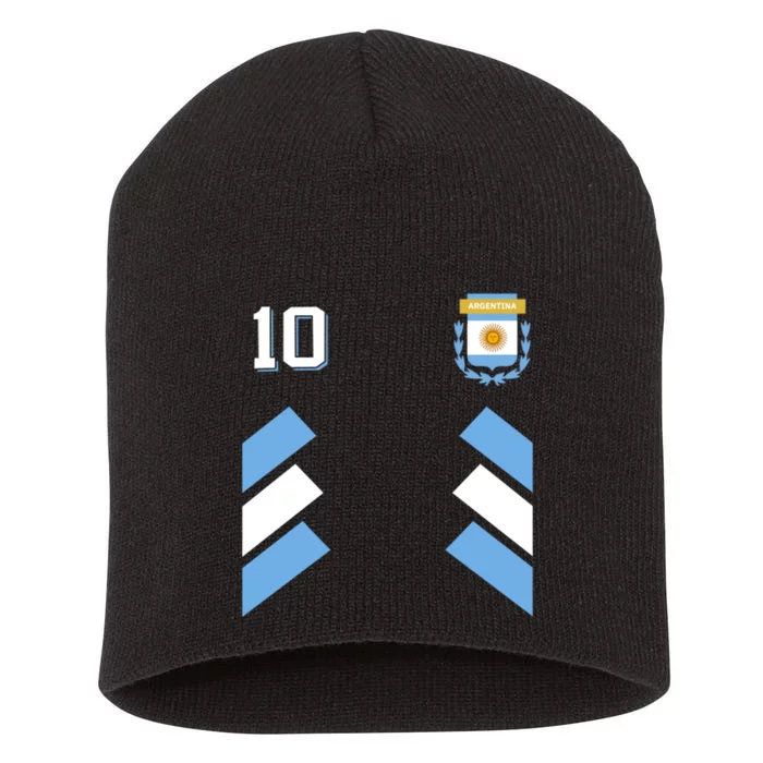 Number 10 Argentina Soccer Jersey Argentinian Football Short Acrylic Beanie