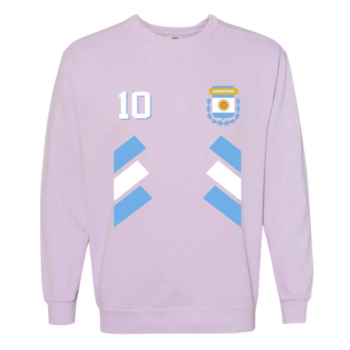 Number 10 Argentina Soccer Jersey Argentinian Football Garment-Dyed Sweatshirt