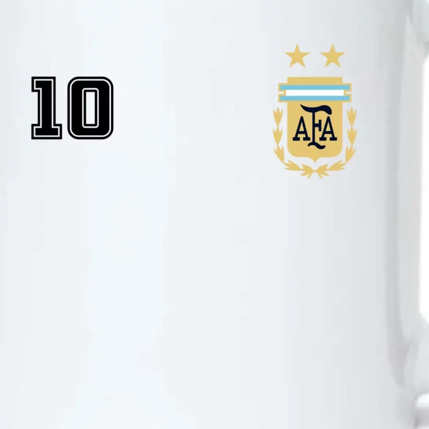 Number 10 Argentina Soccer Jersey Argentinian Football Black Color Changing Mug