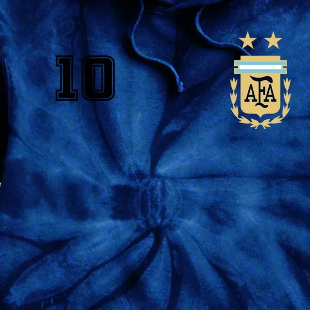 Number 10 Argentina Soccer Jersey Argentinian Football Tie Dye Hoodie