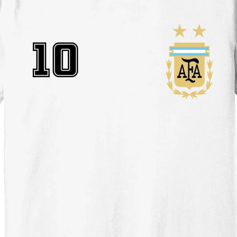 Number 10 Argentina Soccer Jersey Argentinian Football Premium T-Shirt