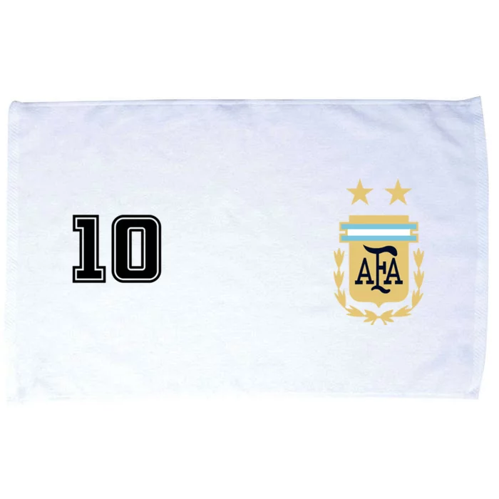 Number 10 Argentina Soccer Jersey Argentinian Football Microfiber Hand Towel