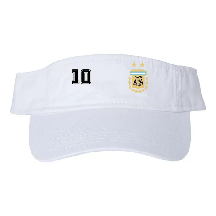 Number 10 Argentina Soccer Jersey Argentinian Football Valucap Bio-Washed Visor