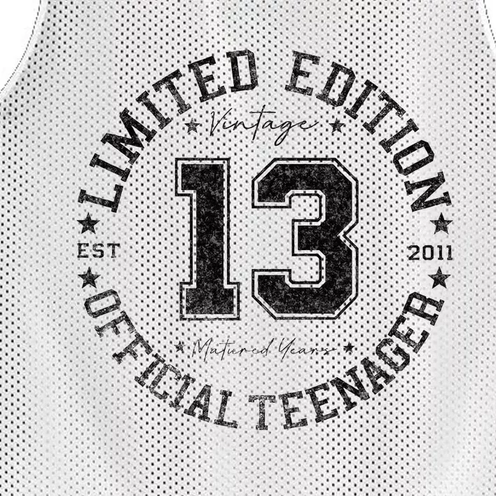 Nager 13th Birthday 13 Year Old Gifts Mesh Reversible Basketball Jersey Tank