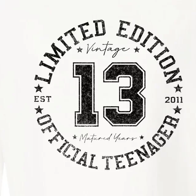 Nager 13th Birthday 13 Year Old Gifts Cropped Pullover Crew