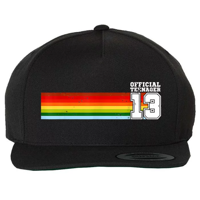 Nager 13th Birthday Gift 13 Year Old Boys Girls Wool Snapback Cap