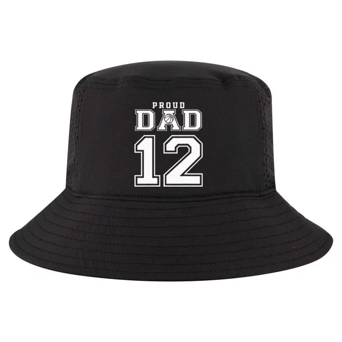 Number 12 Custom Proud Basketball Dad Personalized For Men Cool Comfort Performance Bucket Hat