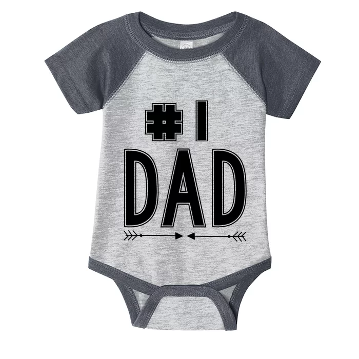 No 1 Dad Funny Dad Gifts Infant Baby Jersey Bodysuit