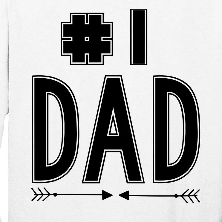 No 1 Dad Funny Dad Gifts Long Sleeve Shirt