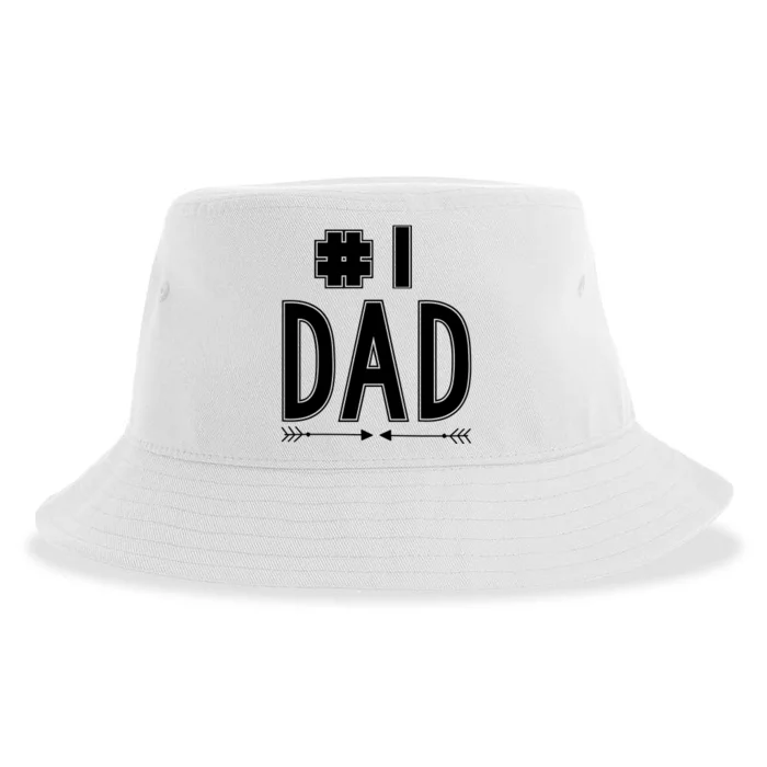 No 1 Dad Funny Dad Gifts Sustainable Bucket Hat