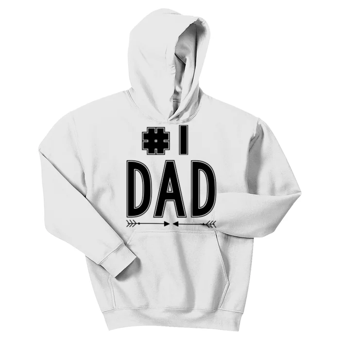 No 1 Dad Funny Dad Gifts Kids Hoodie