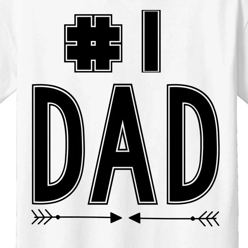 No 1 Dad Funny Dad Gifts Kids T-Shirt