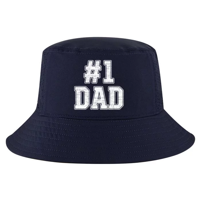 Number 1 Dad Number One Dad Fathers Day Outfit For Daddy Gift Cool Comfort Performance Bucket Hat