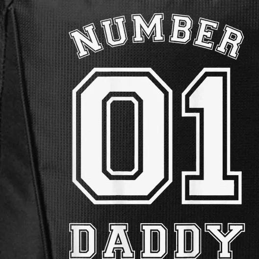 Number 1 Dad Sports Jersey Style for Father's Day City Backpack