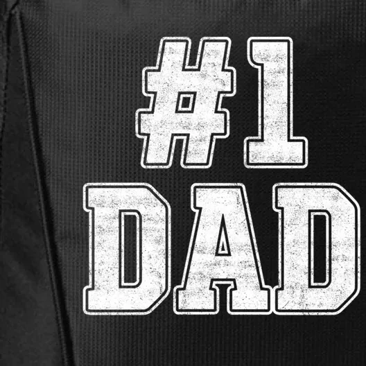 Number 1 Dad Number One Dad Fathers Day Outfit For Daddy Cute Gift City Backpack