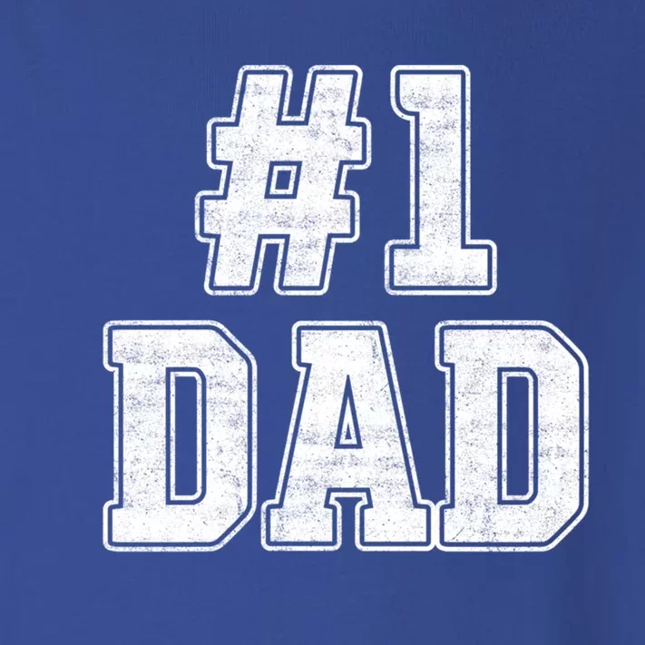 Number 1 Dad Number One Dad Fathers Day Outfit For Daddy Cute Gift Toddler Long Sleeve Shirt