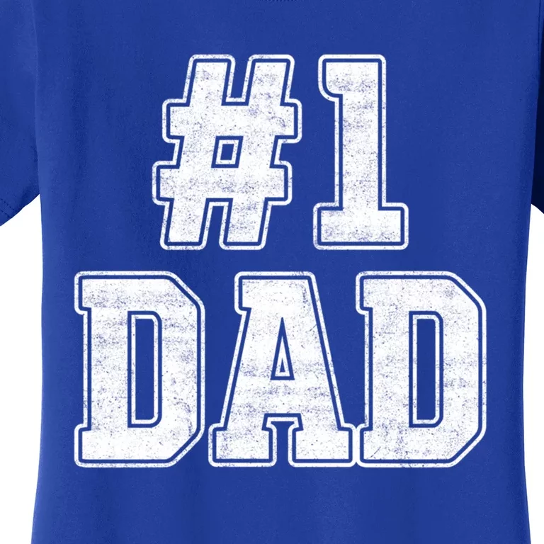 Number 1 Dad Number One Dad Fathers Day Outfit For Daddy Cute Gift Women's T-Shirt