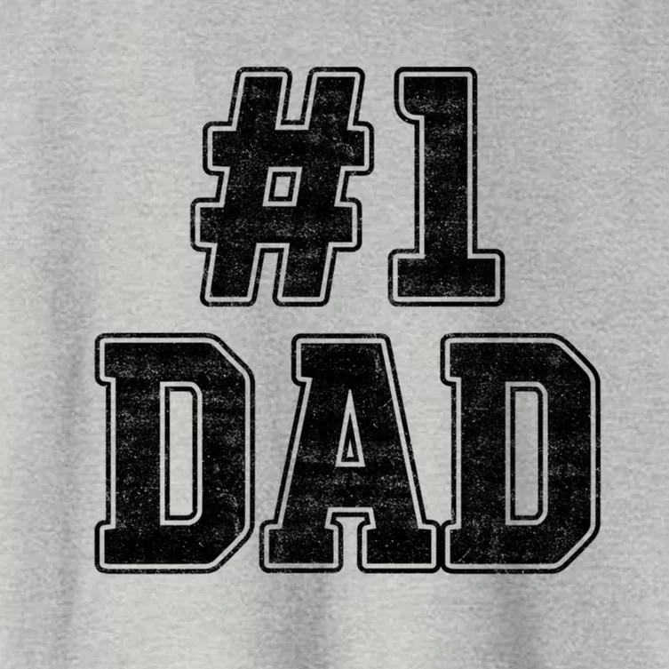 Number 1 Dad Number One Dad Fathers Day Outfit For Daddy Cute Gift Women's Crop Top Tee