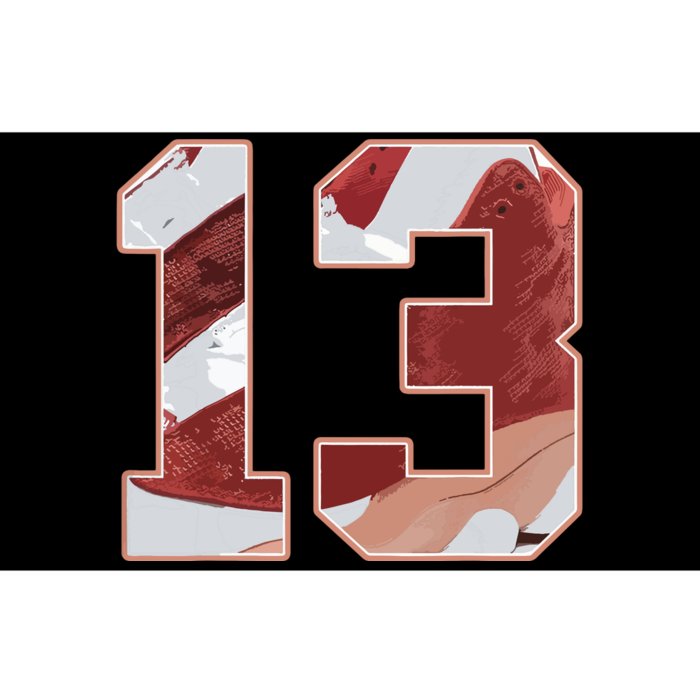 Number 13 Dune Red 13s Matching Bumper Sticker