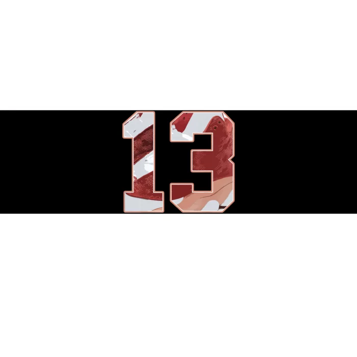 Number 13 Dune Red 13s Matching Bumper Sticker