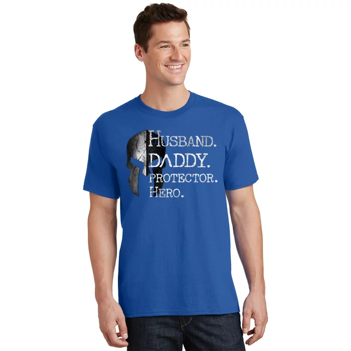 Number 1 Dad Husband Daddy Protector Hero Funny Gift T-Shirt