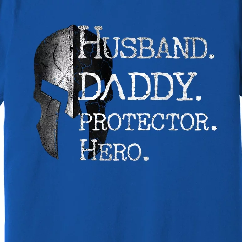 Number 1 Dad Husband Daddy Protector Hero Funny Gift Premium T-Shirt