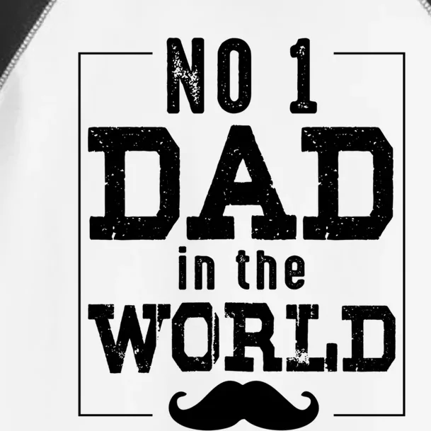 Number 1 Dad In The World Funny Fathers Day Gift Toddler Fine Jersey T-Shirt