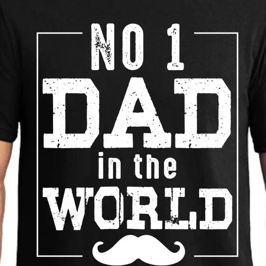 Number 1 Dad In The World Gift Funny Fathers Day Cute Gift Pajama Set