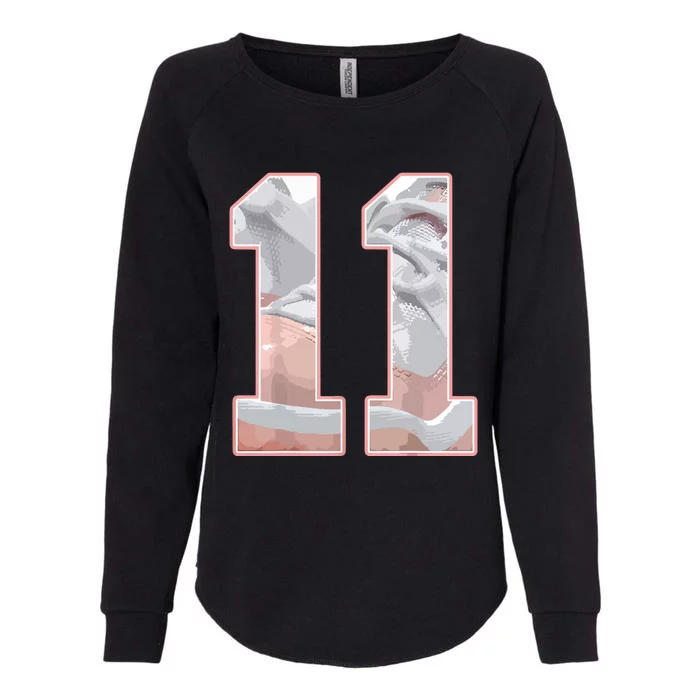 Number 11 Low Legend Pink 11s Matching Womens California Wash Sweatshirt