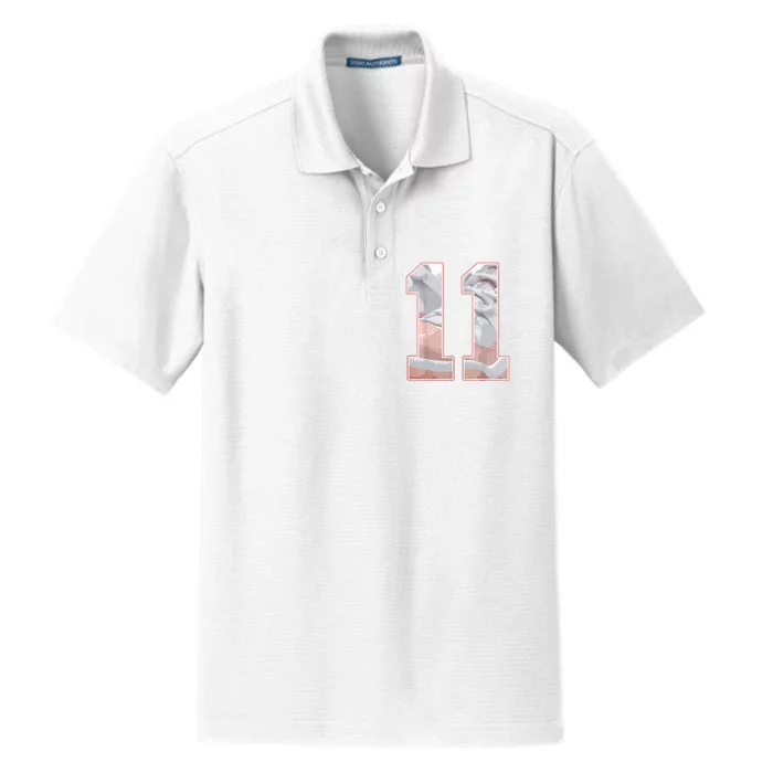 Number 11 Low Legend Pink 11s Matching Dry Zone Grid Performance Polo