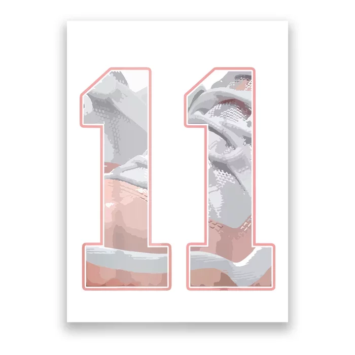 Number 11 Low Legend Pink 11s Matching Poster