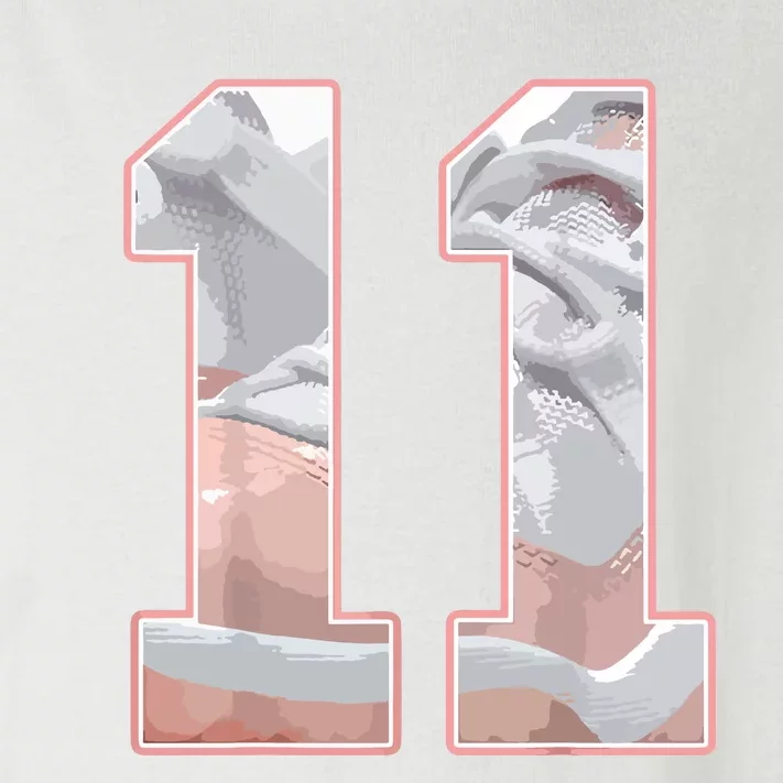 Number 11 Low Legend Pink 11s Matching Toddler Long Sleeve Shirt