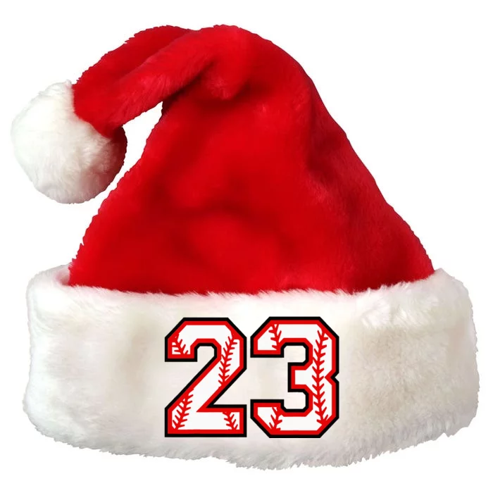 Number 23 Baseball Lucky Favorite Jersey Number Premium Christmas Santa Hat