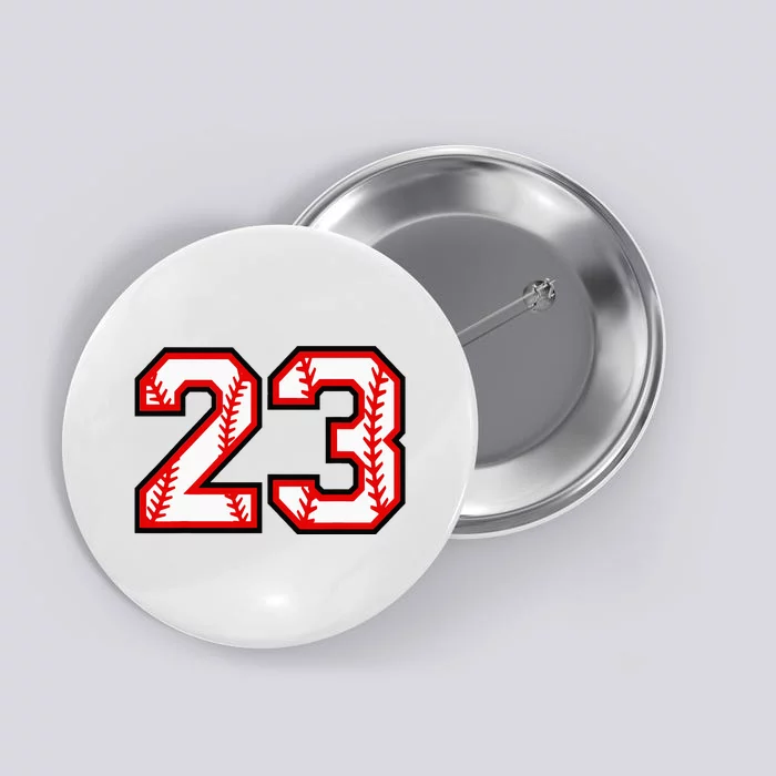 Number 23 Baseball Lucky Favorite Jersey Number Button