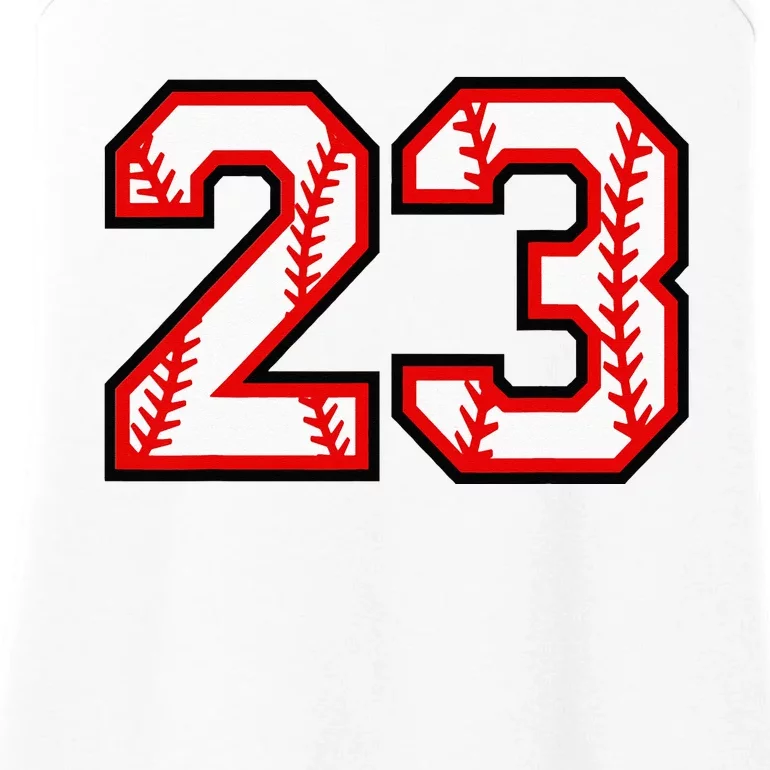 Number 23 Baseball Lucky Favorite Jersey Number Ladies Essential Tank