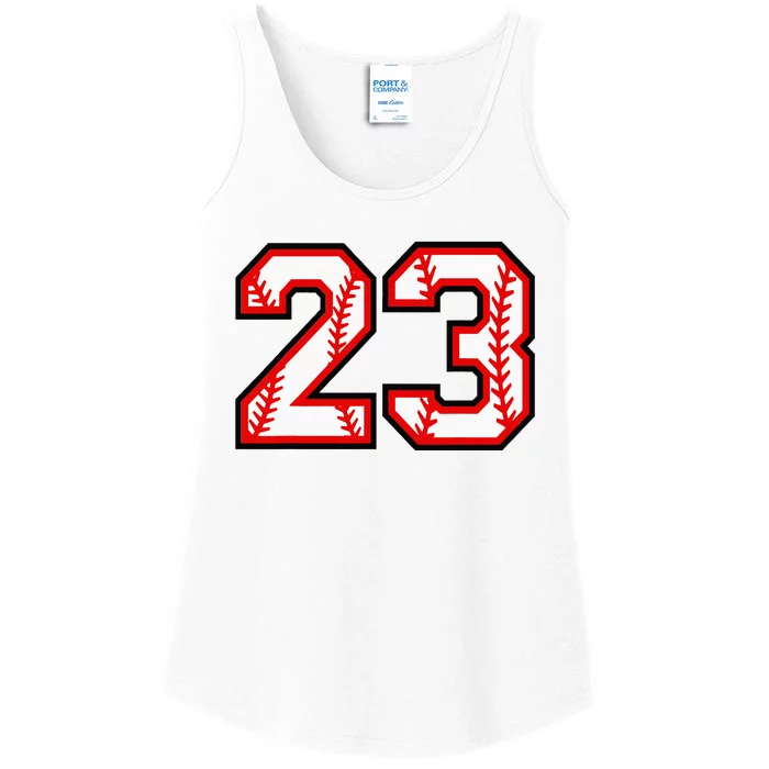 Number 23 Baseball Lucky Favorite Jersey Number Ladies Essential Tank