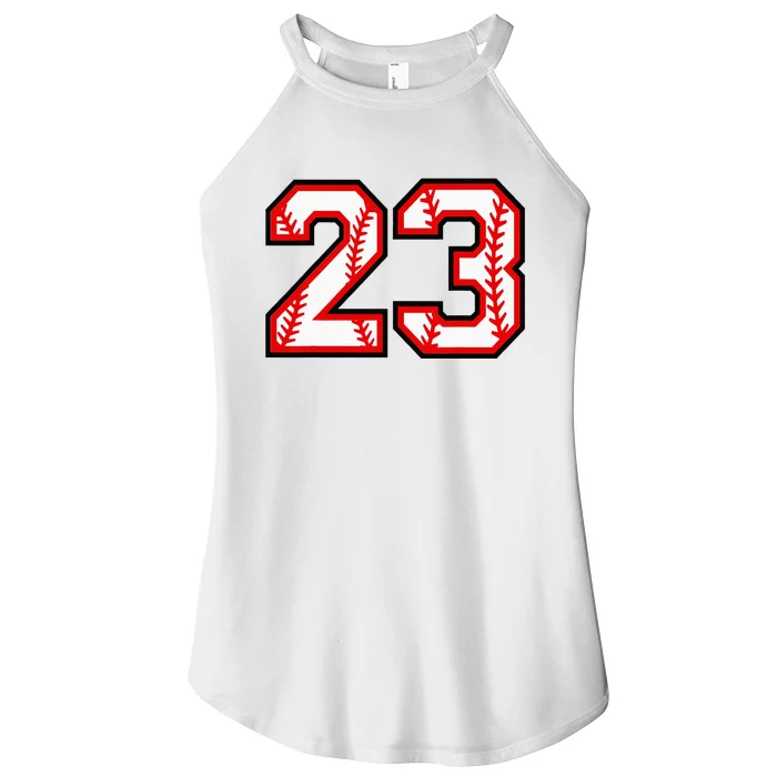 Number 23 Baseball Lucky Favorite Jersey Number Women’s Perfect Tri Rocker Tank