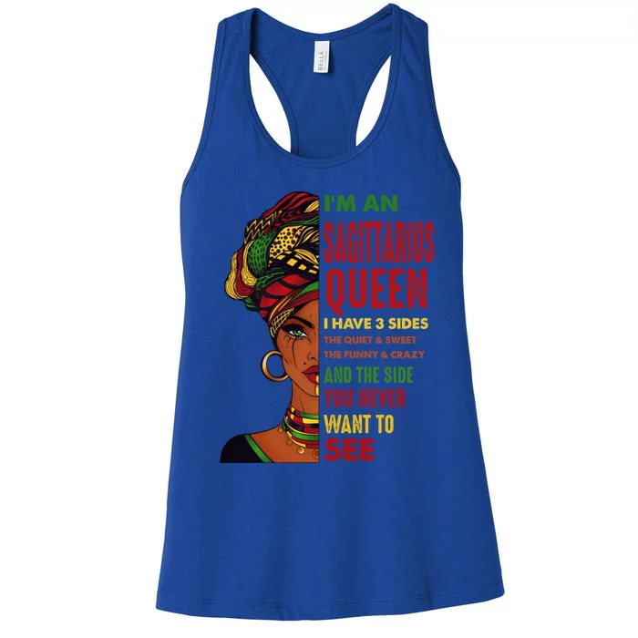 November 22 December 21 Birthday Sagittarius African Gift Women's Racerback Tank