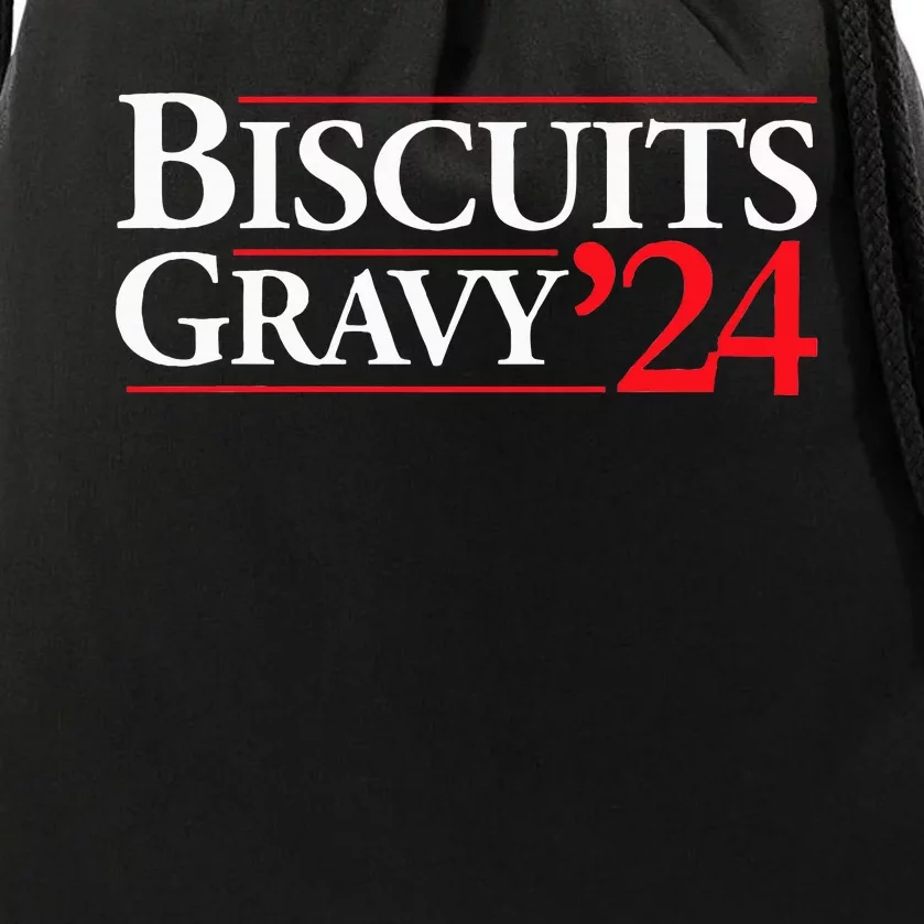 Novelty 2024 Election Campaign 24 Biscuits And Gravy Drawstring Bag