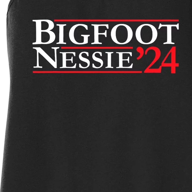 Novelty 2024 Election Campaign 24 Bigfoot And Nessie Women's Racerback Tank