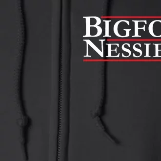 Novelty 2024 Election Campaign 24 Bigfoot And Nessie Full Zip Hoodie