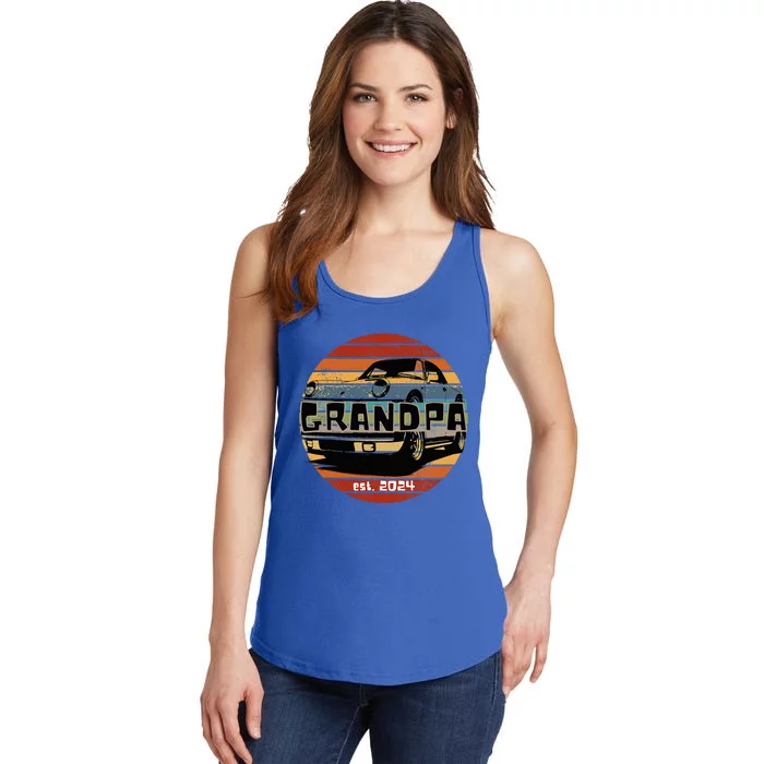 New 2024 Grandfather Granddad Grandpa Ladies Essential Tank