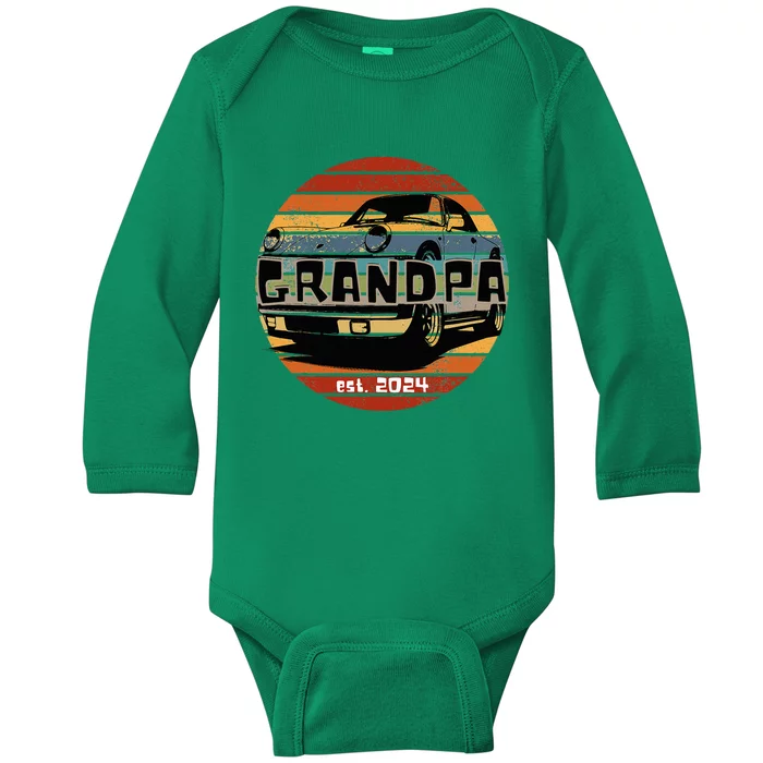 New 2024 Grandfather Granddad Grandpa Baby Long Sleeve Bodysuit