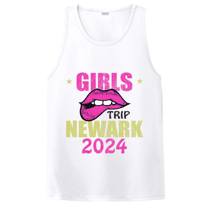 Newark 2024 Girl Trip Group Matching Retro Weekend Performance Tank