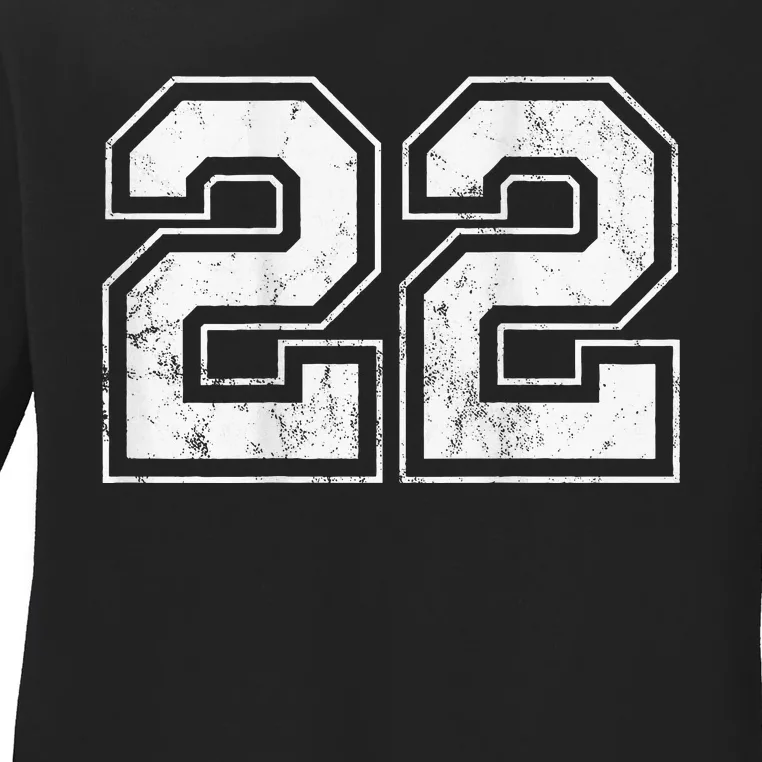 Number 22 On The Back Ladies Long Sleeve Shirt