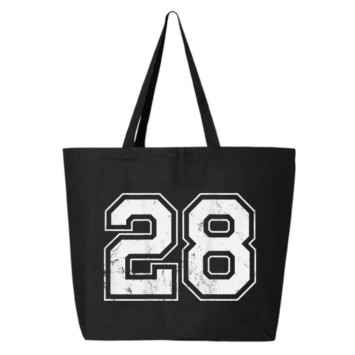 Number 28 on the back 25L Jumbo Tote