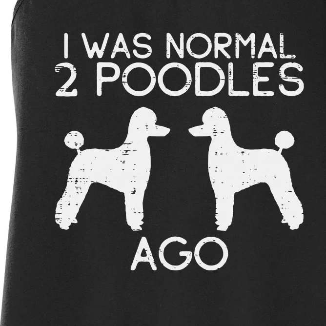 Normal 2 Poodles Ago Funny Animal Pet Dog Lover Owner Gift Women's Racerback Tank