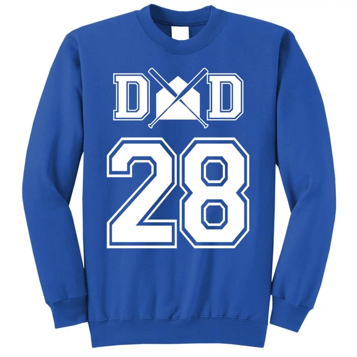 Number 28 Players Biggest Fan For Baseball Or Softball Dad Great Gift Sweatshirt