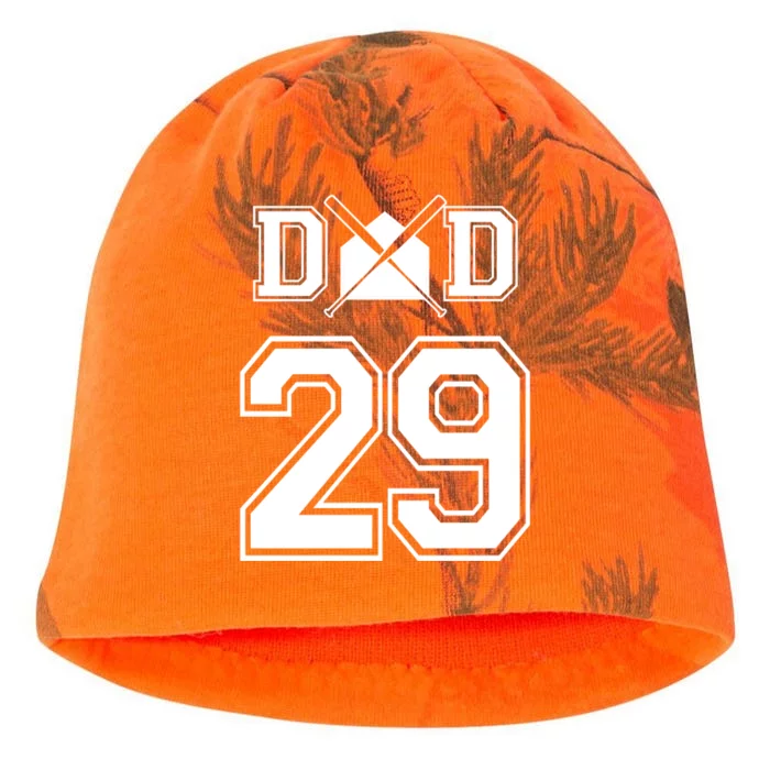 Number 29 Players Biggest Fan For Baseball Or Softball Dad Gift Kati - Camo Knit Beanie