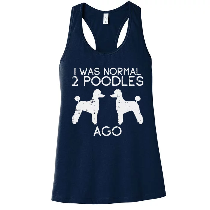 Normal 2 Poodles Ago Funny Animal Pet Dog Lover Owner Gift Women's Racerback Tank